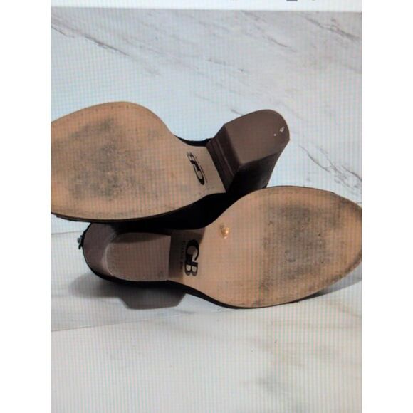 Gianni Bini Women's Black Suede Peep-Toe High Heel Booties 8.5 - Picture 8 of 8